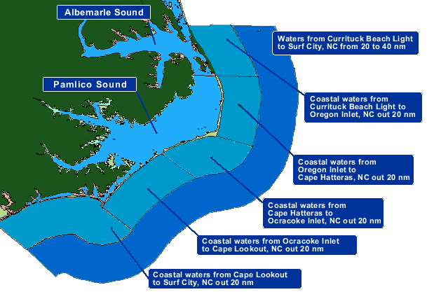 N Carolina marine zones