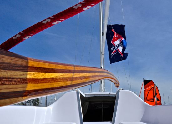 boat show catalina tiller flag