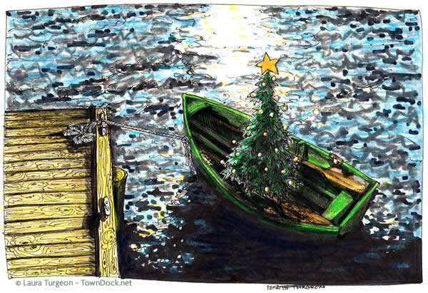 green christmas dinghy